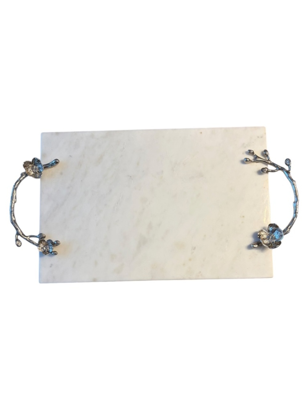 Michael Aram White Orchid Marble Cheese Board Serving Tray